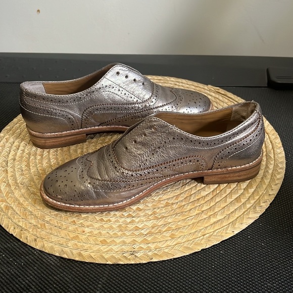 Bass Rose Gold Metallic Oxford Loafer Size 5.5 - Picture 10 of 12